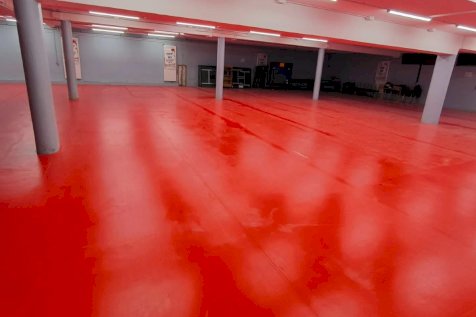Pose revêtement omnisport et soudure de chez Tarkett 